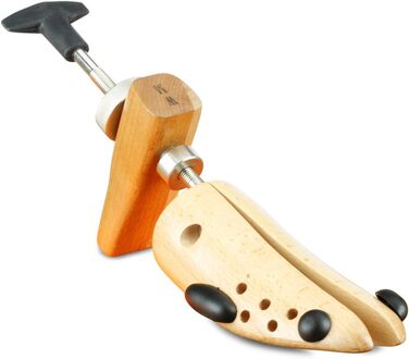 Langer & Messmer shoe stretchers for women against pinching shoes, boots or high heels - made of solid beechwood and metal mechanics - stretches in length and width, incl. leather stretching spray (EU L 40/42 UK 6.5/8, Length & Width)