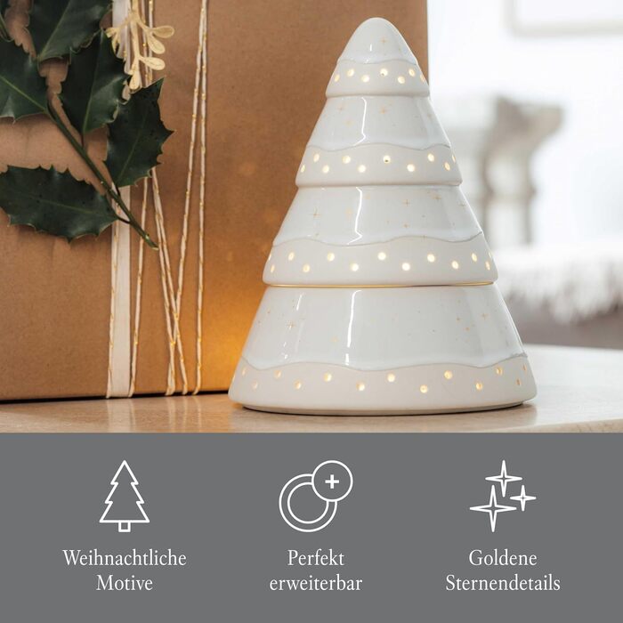 Свічник Villeroy & Boch Winter Glow 23,5x8,5x20,5 см, керамічний декор для дому