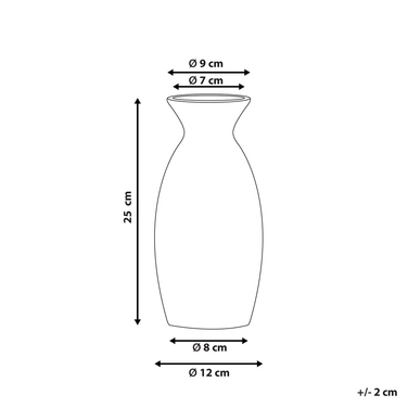 Керамічна ваза Beliani, 12 x 25 см