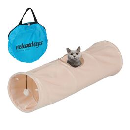 Складаний котячий тунель Relaxdays з плюшем