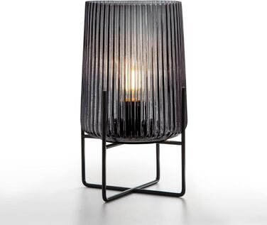 Настільна лампа бездротова, вінтажна, з таймером, акумуляторна LED лампа настільна, для дому та вулиці, сіра, розмір L