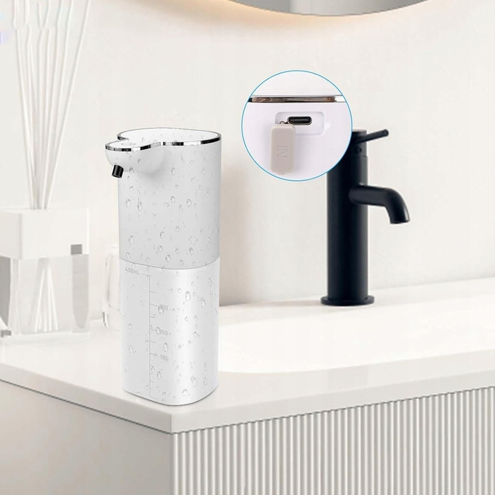 Автоматичний безконтактний дозатор мила-піни з акумулятором, 400 мл