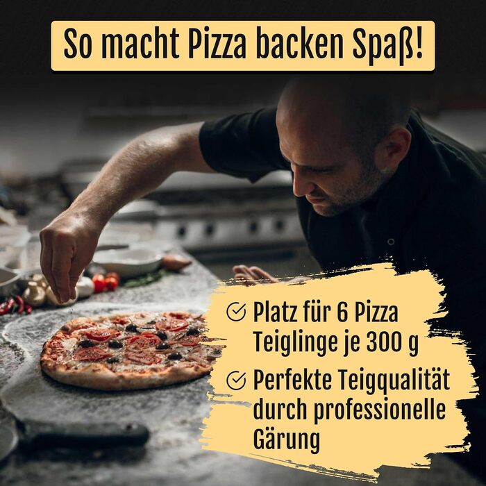 DELICRET - Pizza Starter Kit | Premium pizza ingredients for unforgettable enjoyment | Pizza ball box (1x box & 1x lid)