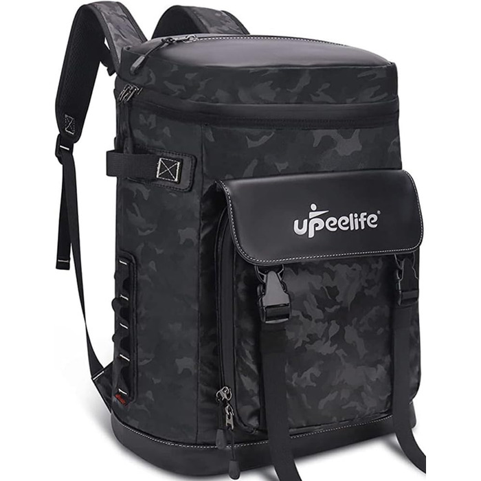 Рюкзак-холодильник Upeelife 30L з підкладкою для пікніка, чорний камуфляж, для кемпінгу та пікніків