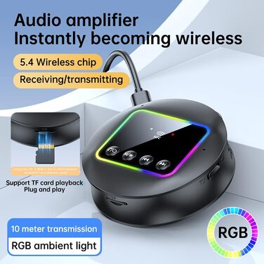 Bluetooth 5.4 Передавач/Приймач AXFEE: HiFi звук, 2-в-1, 3.5mm RCA для дому, авто, TV, навушників