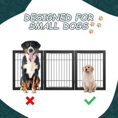 Бамбуковий захисний забір для тварин Semiocthome (2 панелі, 61 см), для дому, для собак та котів, безпечний, чорний