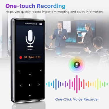 MP3 плеєр HiFi WALKER M7 128GB з Bluetooth 5.0, 2.4