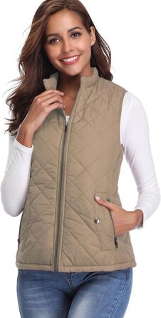 Жіноча степкова жилетка Steppweste S F12# Khaki: тепла, легка, для осені/зими