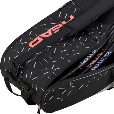 HEAD Team Racquet Bag - Black/Ceramic Color - Tennis Bag for Players