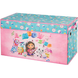 Складаний дитячий кейс для зберігання Gabby's Dollhouse Idea Nuova, міцний, з м'якою кришкою, 72,4x36,8x40,6 см