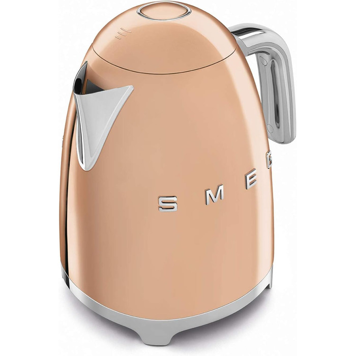 Електричний чайник Smeg KLF03PKEU 1.7L, рожеве золото, з фільтром від накипу