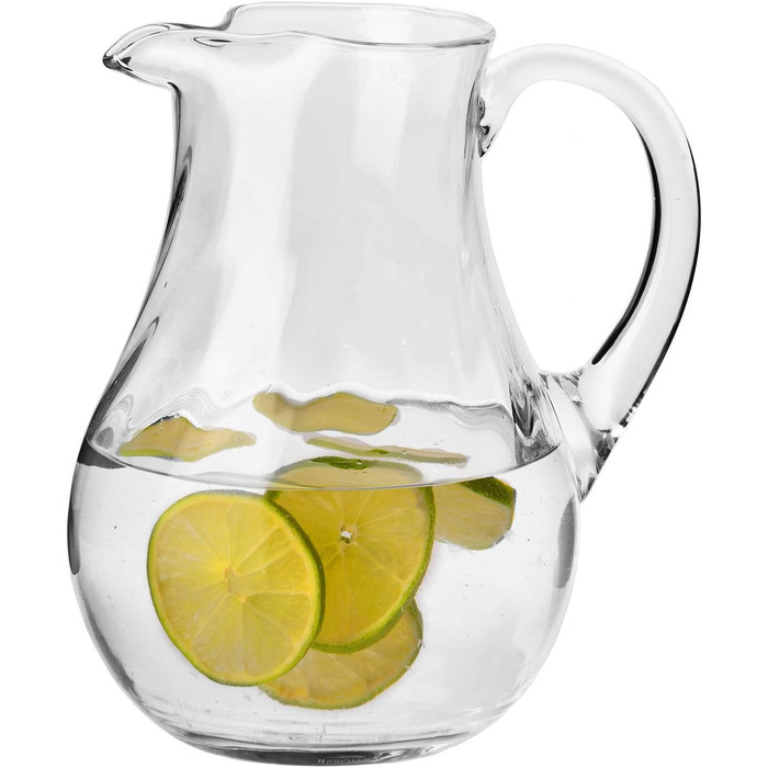 Krosno - Water Pitcher Glass Pitcher 1600 ml Romance Collection - Crystalline Glass Wine Carafe Red Wine Water Carafe Carafe for Drinks Glass Carafe Water and Juices Whisky Ice
