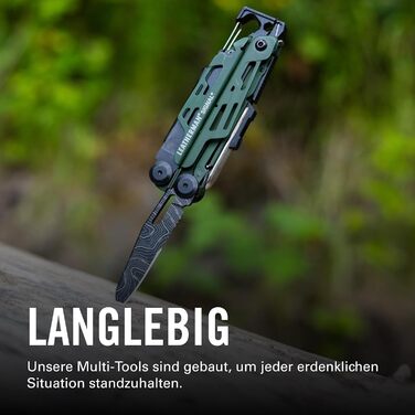 Leatherman Signal - Мультитул для кемпінгу та виживання (19 інструментів) - Зелений з чохлом з нейлону