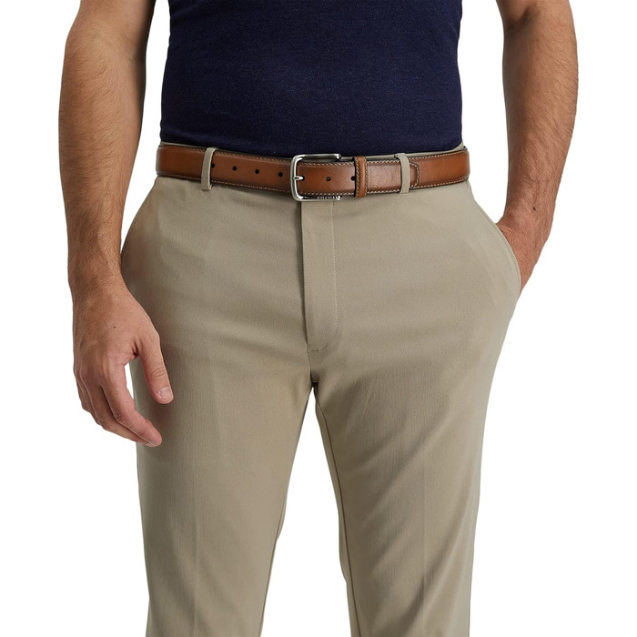 Чоловічий шкіряний ремінь Tommy Hilfiger з логотипом, коричневий