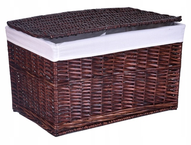 Кошик для білизни Gockowiak, бежевий, плетений з лози, підлоговий, 160 л