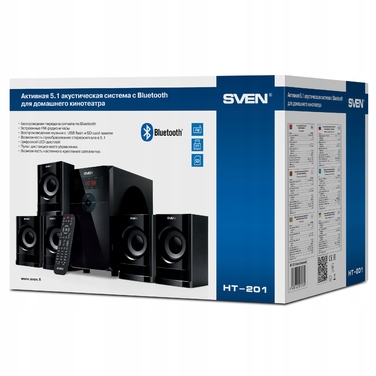 Акустична система 5.1 SVEN HT-201, 80 Вт, чорна
