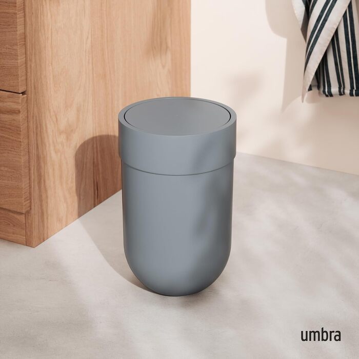 Сміттєвий кошик Umbra Touch з гойдальним кришкою, 6 л, колір сланцево-синій