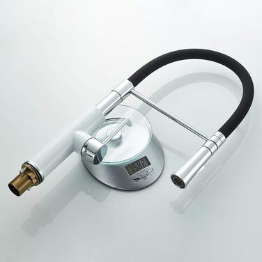 Кухонний змішувач Ibergrif з душем, чорний, з гнучким виливом