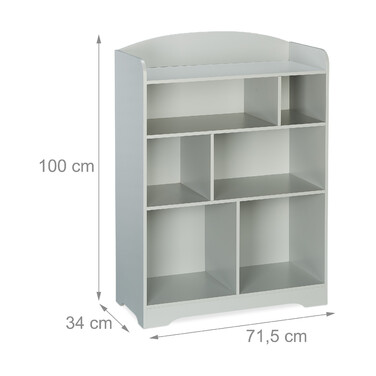 Relaxdays Kids' Shelf in Grey