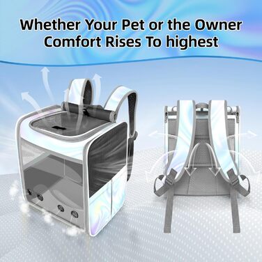 Рюкзак-переноска для котів та собак SWIHELP, безпечний, для подорожей (кольоровий)