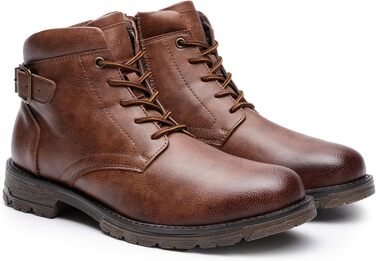 Черевики Bruno Marc для мотоциклів, бойові, на шнурівці, з блискавкою, зружна устілка, коричневі (42 EU)