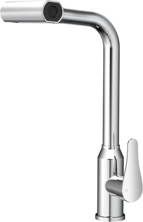 Висувна кухонна мішанина з душем, 360° обертання, 4 режими, нержавіюча сталь