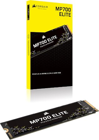 SSD Corsair MP700 Elite 2TB PCIe 5.0 NVMe M.2 – Швидкість до 10000 МБ/с, без радіатора