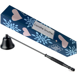 NEOYARDE Candle Snuffer, Stainless Steel Wick, Flame Extinguisher, Candle Accessories, Gift Pack for Candle Lovers, Black