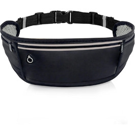 Пояс-сумка для бігу та спорту: водонепроникний пояс з 3 кишенями для телефону (до 18.3 см)