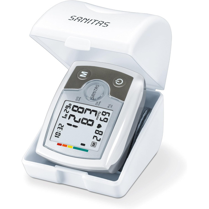 Тонометр Sanitas 651.21 SBM 03 на зап'ястя, пам'ять на 60 значень, діапазон манжети 14-19,50 см