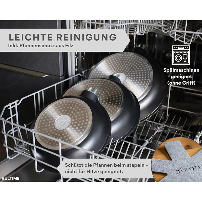 Сковорідка гриль 28 см з рифленою антипригарною поверхнею та знімною ручкою, для всіх типів плит (індукція) – для стейків та овочів гриль, з щипцями, без PFOA/PFOS, чорна