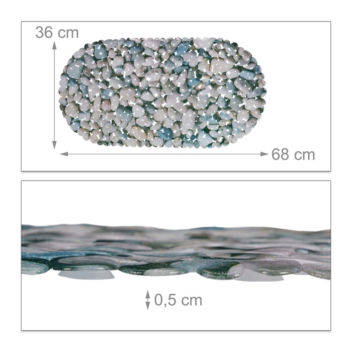 Relaxdays Bathtub Mat, Stone Look