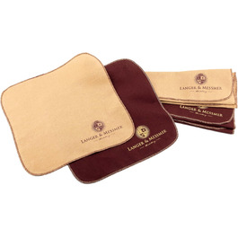 Langer & Messmer Polishing Cloths for Smooth Leather made of 100% Cotton in a Practical Set - The shoe cloth for professional shoe care ( | Beige) (6-piece set, Beige / Bordeaux)