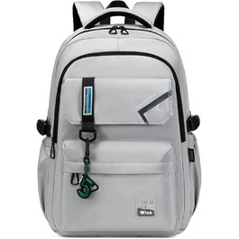 Шкільний рюкзак для підлітків та дітей: 8-14 років, світло-сірий, великий, для школи, буденних потреб