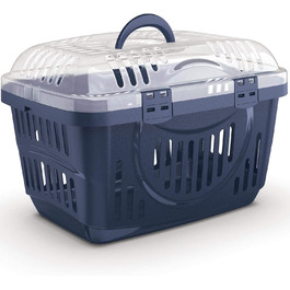 Транспортний бокс для кота з відкритим верхом, блакитний, 49 x 34 x 32 см