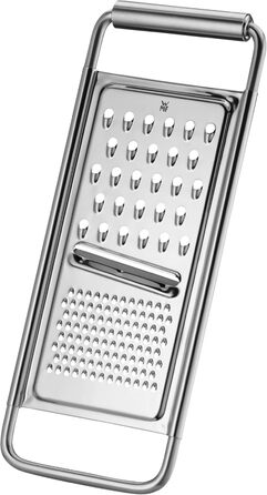 Терезка кухонна WMF Gourmet з нержавіючої сталі, 30 x 12 см, 3в1: тертка та шинковка, Cromargan, 3 поверхні тертки, ідеальна для тертя картоплі, з шинковкою для огірків, придатна для миття в посудомийній машині