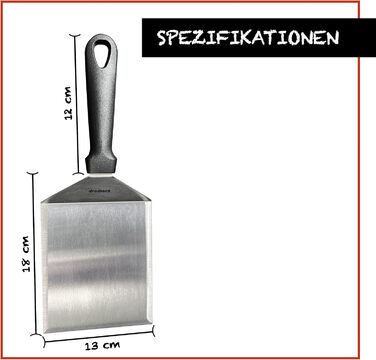 Набір для приготування бургерів DREIBERG® з нержавіючої сталі (9 предметів): лопатка, прес, розсипач спецій, дзвоники для плавлення сиру, рецепти, папір для випікання