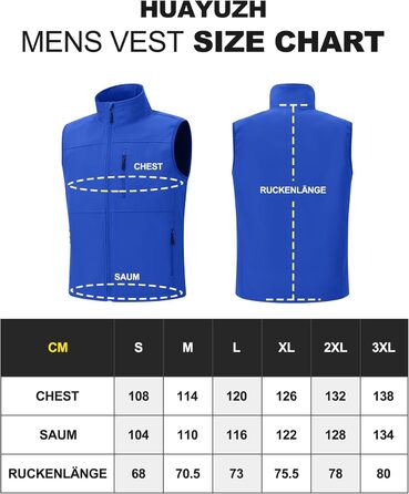 Чоловіча куртка Weste Outdoor з софтової мембрани, водонепроникна та вітронепроникна, з флісовою підкладкою, для туризму (M, Синій)