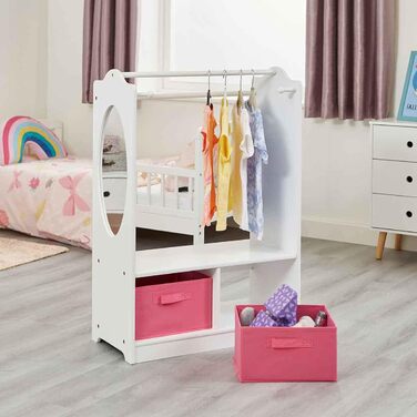 Liberty House Toys Dress with Storage, Wood, White