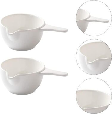 Cabilock 2Pcs Ceramic Sauce Boat Sauce Jug Sauce Bowl Dipping Bowl Porcelain Appetizer Dessert Plate for Salad Soy Tomato Sauce