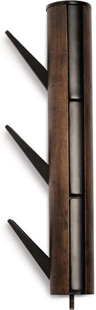 Umbra Flapper Coat Rack – Clothes Rack with 9 Foldable Hooks for Entryway and Office, Wood, White, 57.2 x 57.2 x 165.1 cm, White (Black/Walnut, Single)