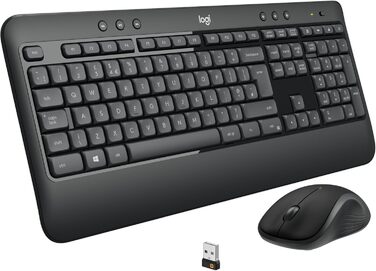 Logitech MK540 Advanced Kombi: Бездротова клавіатура та миша для Windows (QWERTZ, чорний)
