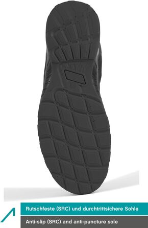 Робоче взуття ACE Sapphire S1-P - безпечне взуття з металевим носком для жінок та чоловіків - надзвичайно легке, блакитно-чорне (36 EU, сіро-чорне)