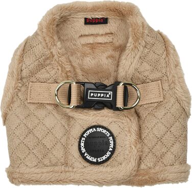 Нашийник для собак Puppia Douglas, Step-in, теплий, зимовий, вільний крій, в забавний візерунок у вигляді ромбічних фігур, для маленьких та середніх собак, бежевий, розмір M