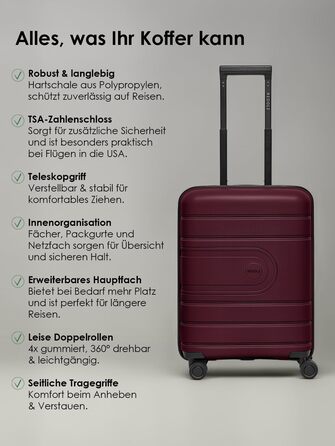 Набір валіз REDOLZ Essentials 11 (3 шт.) темно-синій 56 см + Koffer S (55 см, розширюваний)