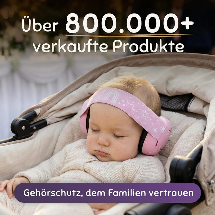 Schallwerk Mini+ - Навушники-захисники вух для малюків, шумопоглинаючі, рожевий (Blossom Pink)