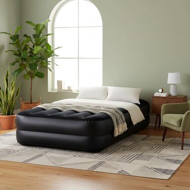 Надувний матрац Avenli для 1 особи з вбудованим насосом 195x96x46 см - самонадувний, флоксований, для кемпінгу та дому