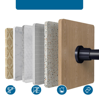 Розпірна штора для душу: міцний карниз без свердління, 70-120 см