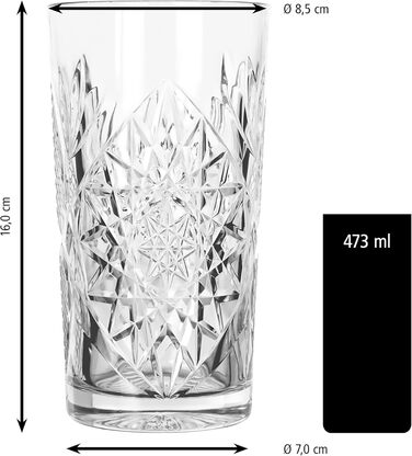 Libbey Hobstar: 12 склянок для віскі, Tumbler, 355 мл, набір 12 шт.