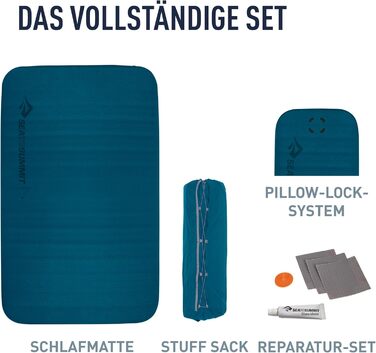 Килимок туристичний Sea to Summit Comfort Light Self Inflating - 2.5 сезони, зелений